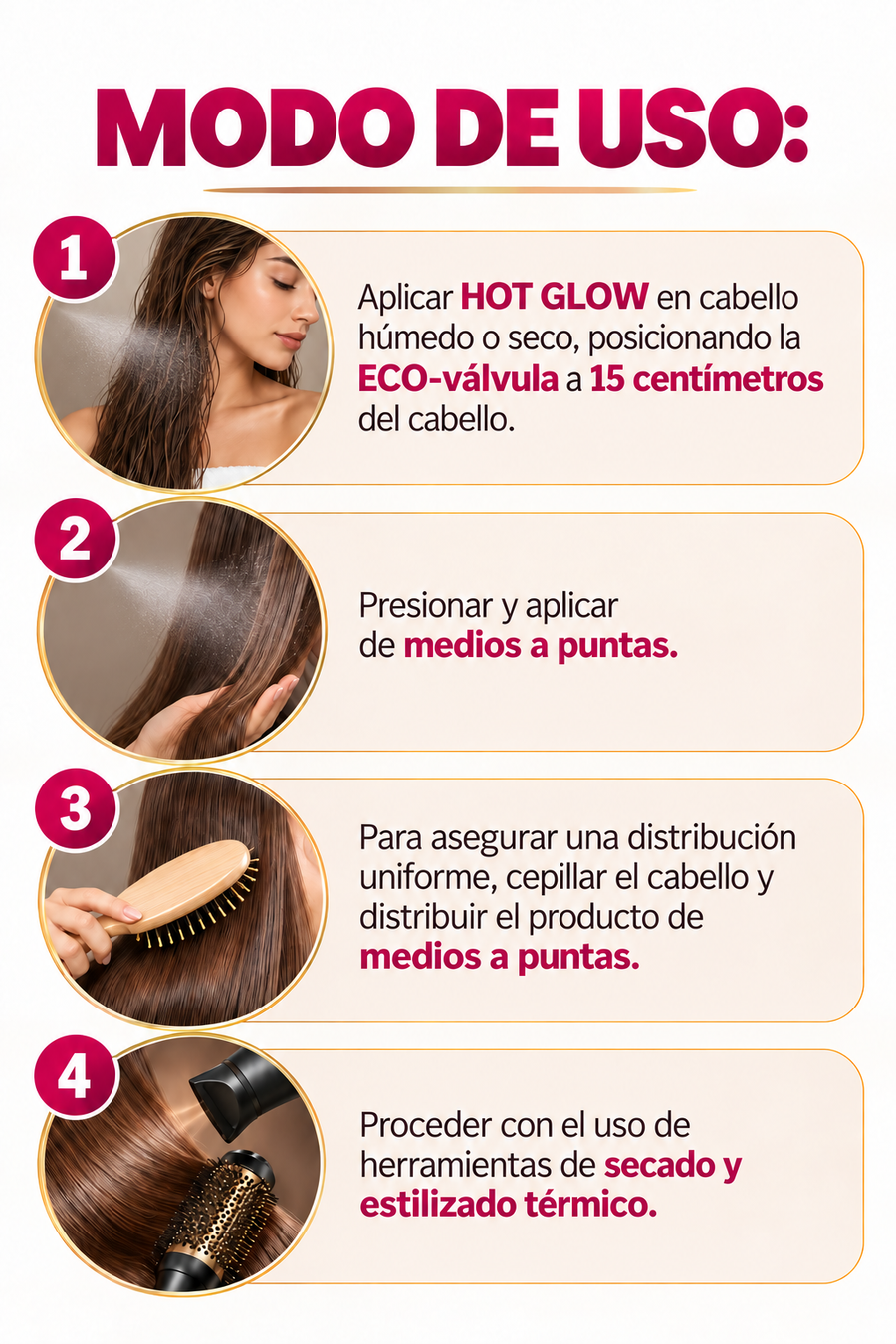 PROTECTOR TÉRMICO HOT GLOW - EXOTIC 250 ML